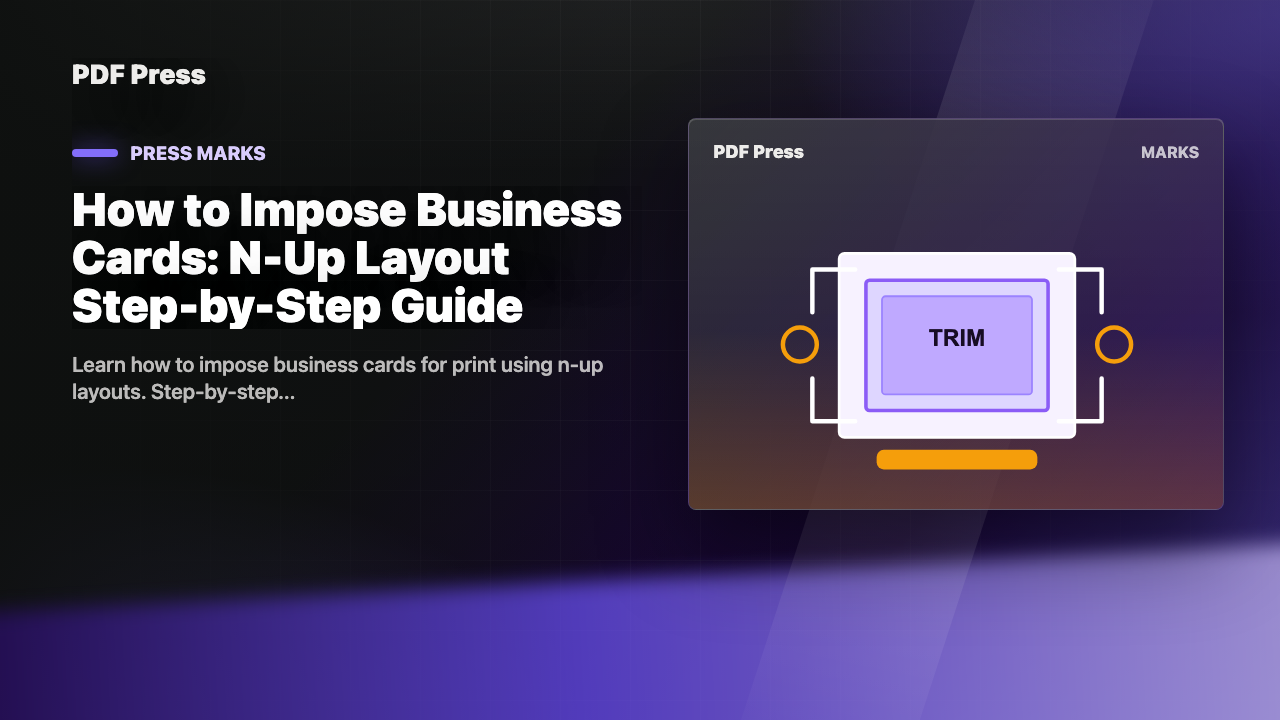 How to Impose Business Cards: N-Up Layout Step-by-Step Guide cover illustration