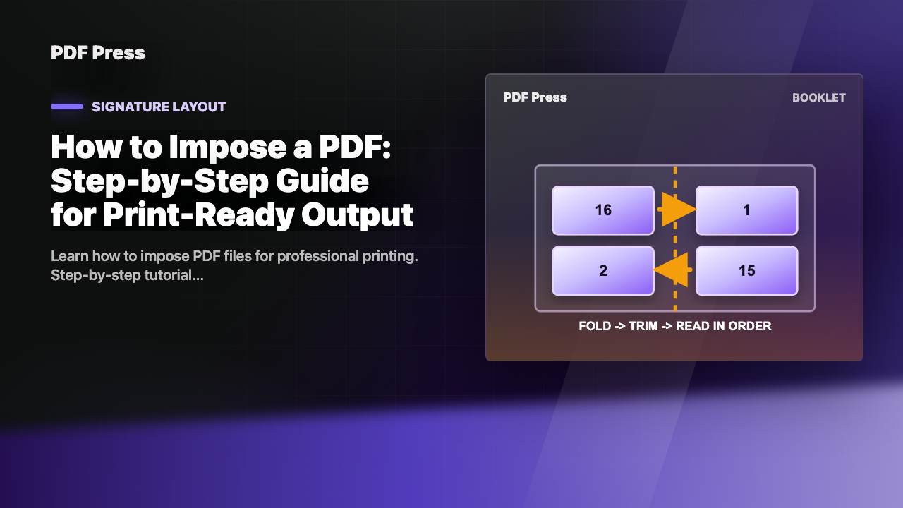 How to Impose a PDF: Step-by-Step Guide for Print-Ready Output cover illustration