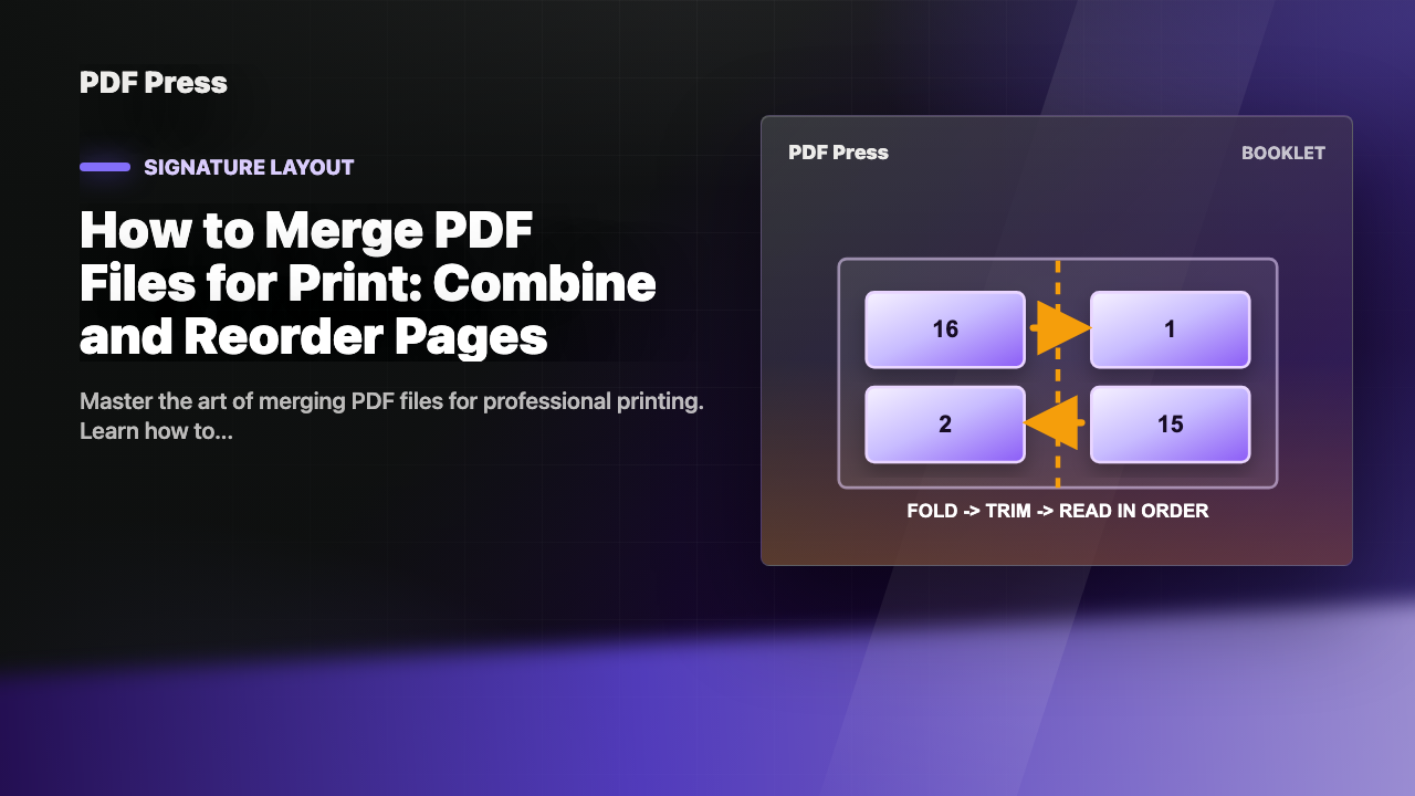 How to Merge PDF Files for Print: Combine and Reorder Pages cover illustration