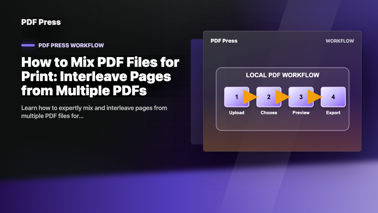 How to Mix PDF Files for Print: Interleave Pages from Multiple PDFs cover illustration