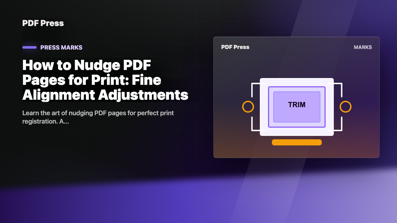 How to Nudge PDF Pages for Print: Fine Alignment Adjustments cover illustration