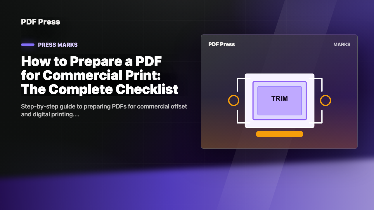 How to Prepare a PDF for Commercial Print: The Complete Checklist cover illustration