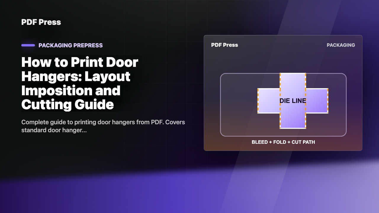 How to Print Door Hangers: Layout Imposition and Cutting Guide cover illustration