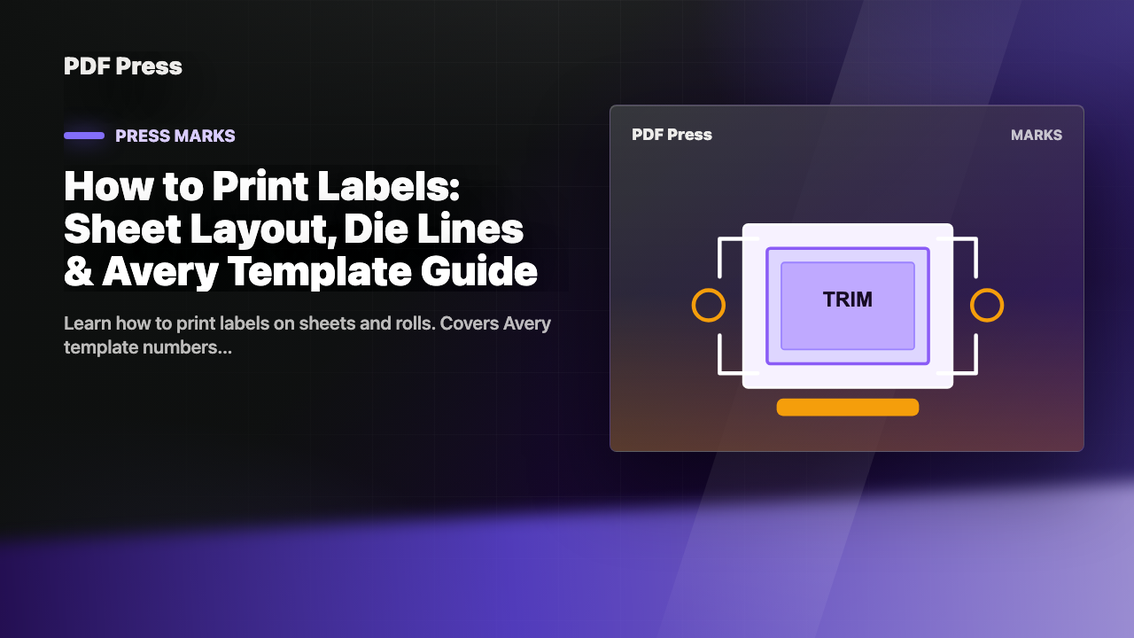 How to Print Labels: Sheet Layout, Die Lines & Avery Template Guide cover illustration