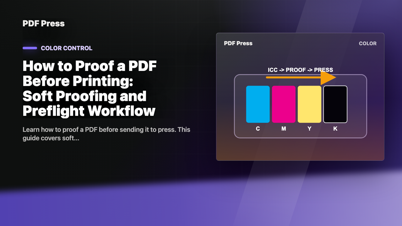 How to Proof a PDF Before Printing: Soft Proofing and Preflight Workflow cover illustration