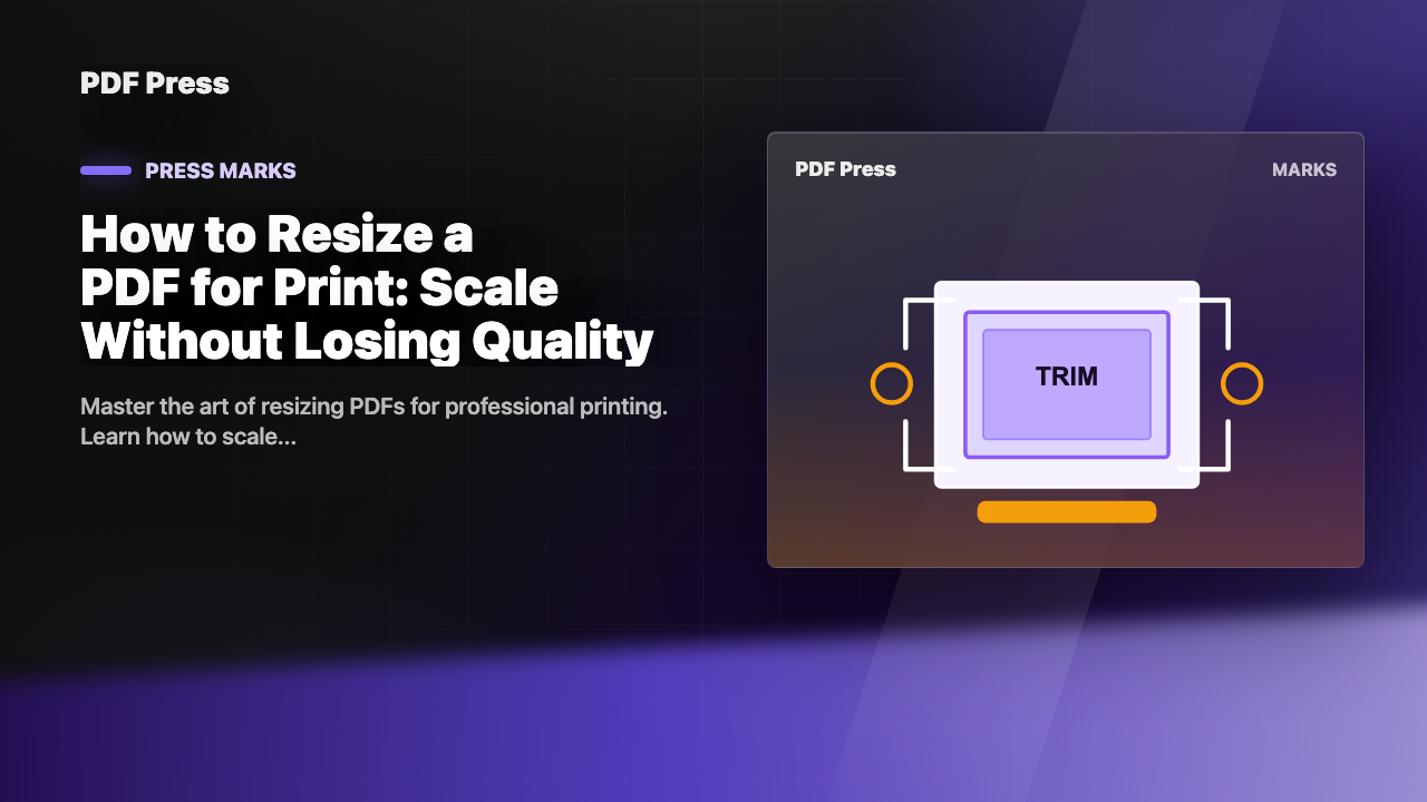 How to Resize a PDF for Print: Scale Without Losing Quality cover illustration
