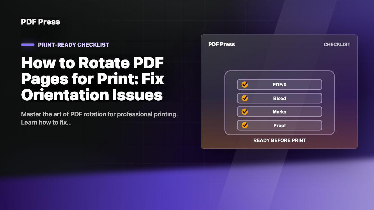 How to Rotate PDF Pages for Print: Fix Orientation Issues cover illustration