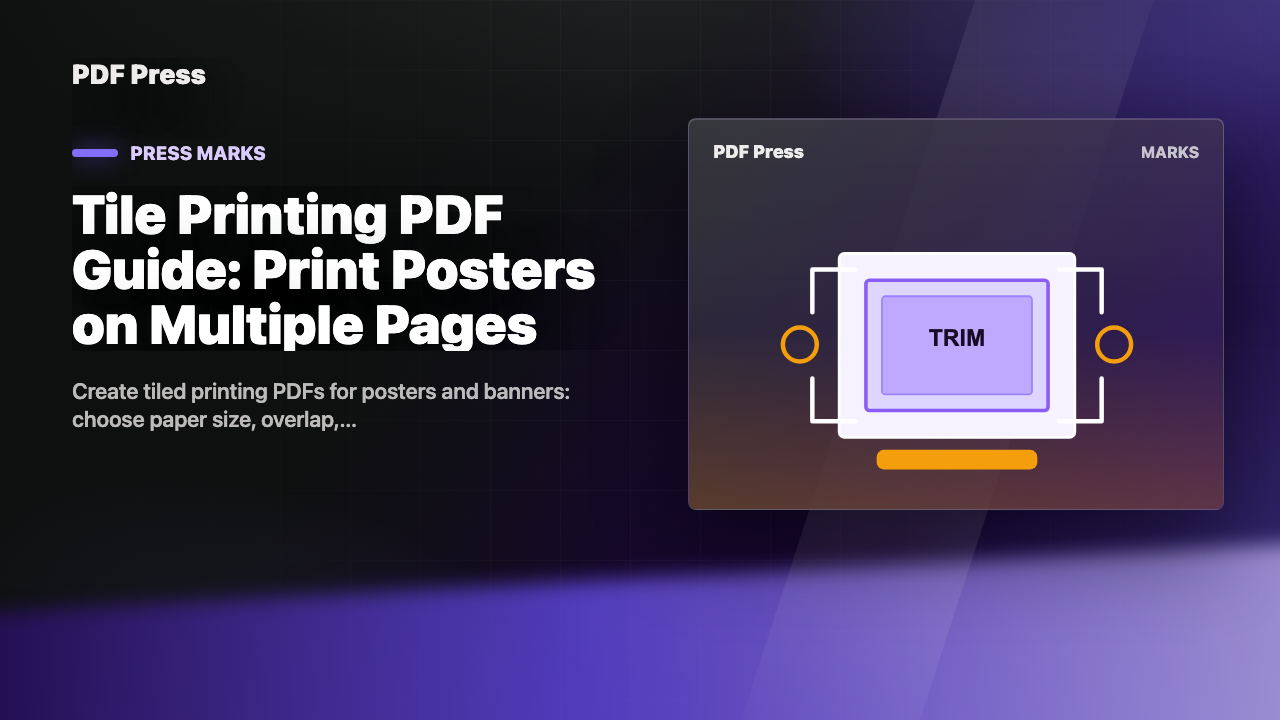 Tile Printing PDF Guide: Print Posters on Multiple Pages cover illustration