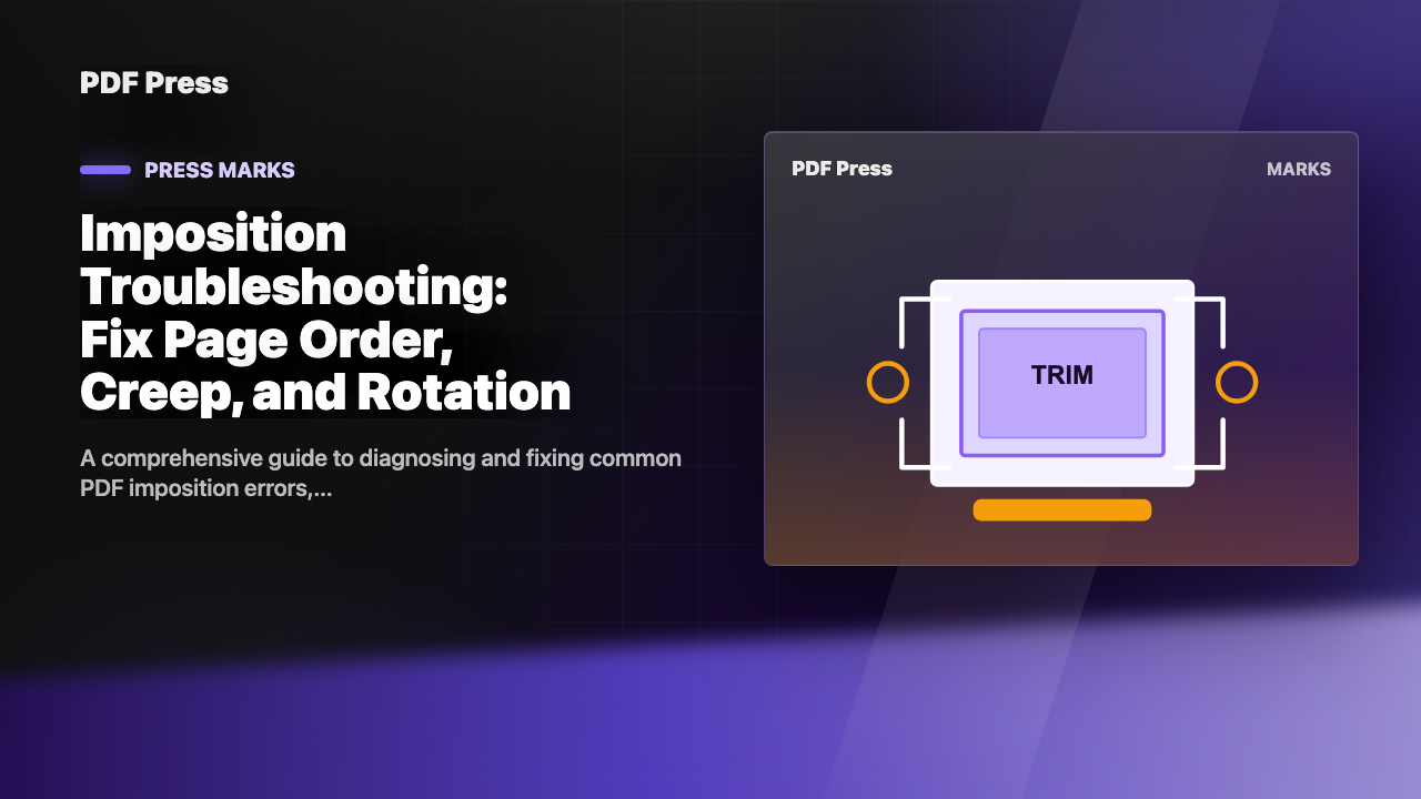 Imposition Troubleshooting: Fix Page Order, Creep, and Rotation cover illustration