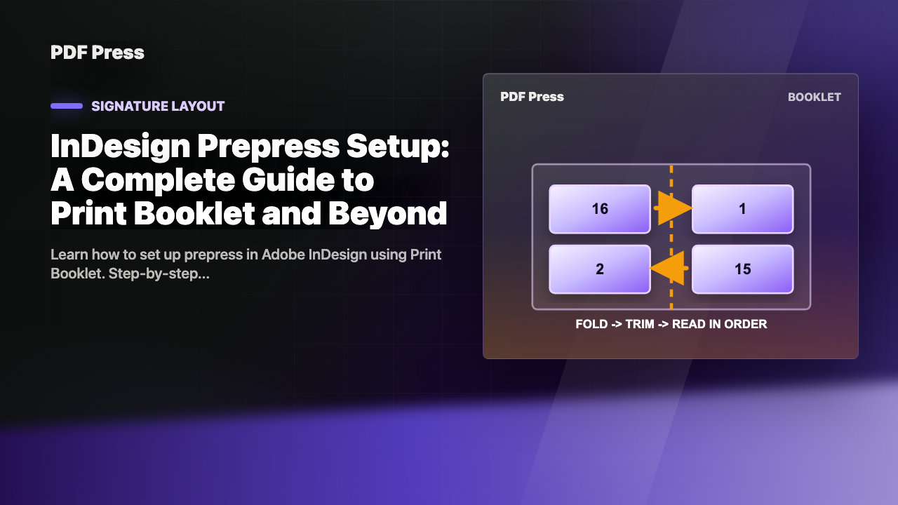 InDesign Prepress Setup: A Complete Guide to Print Booklet and Beyond cover illustration