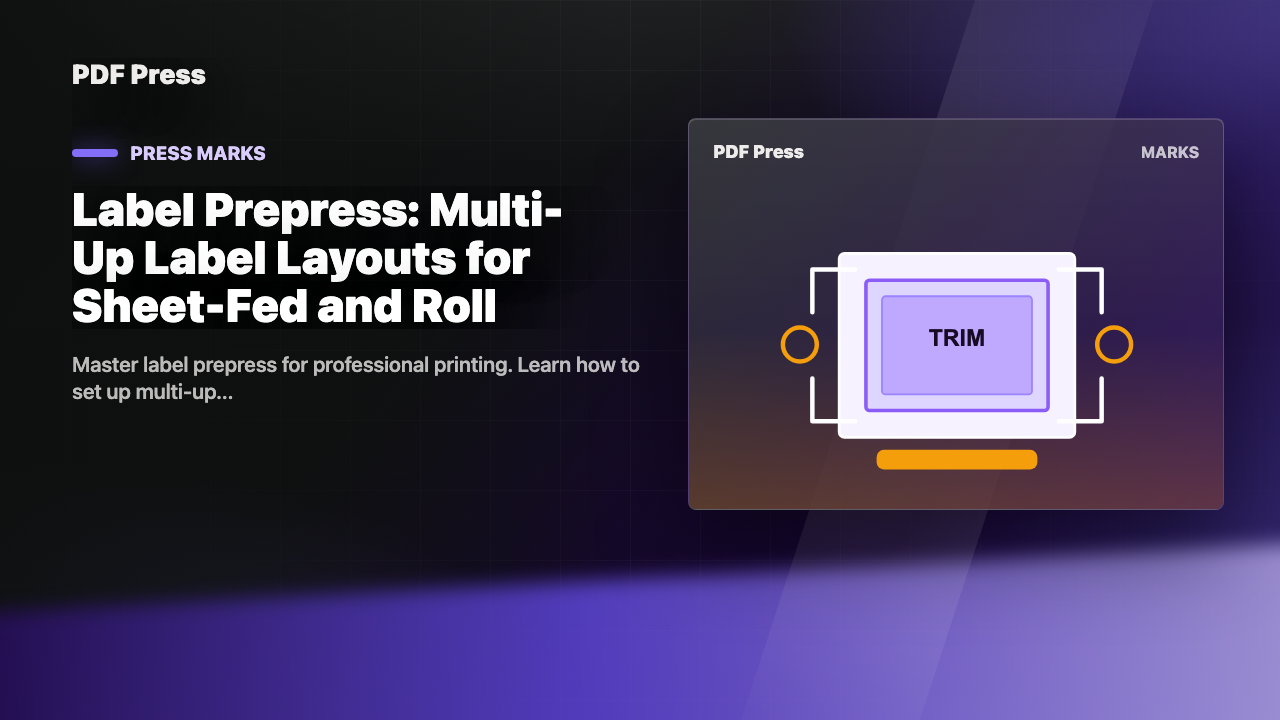 Label Prepress: Multi-Up Label Layouts for Sheet-Fed and Roll cover illustration