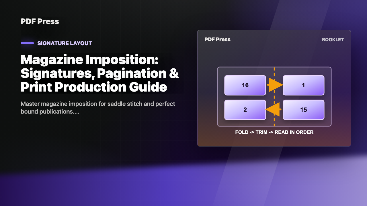 Magazine Imposition: Signatures, Pagination & Print Production Guide cover illustration