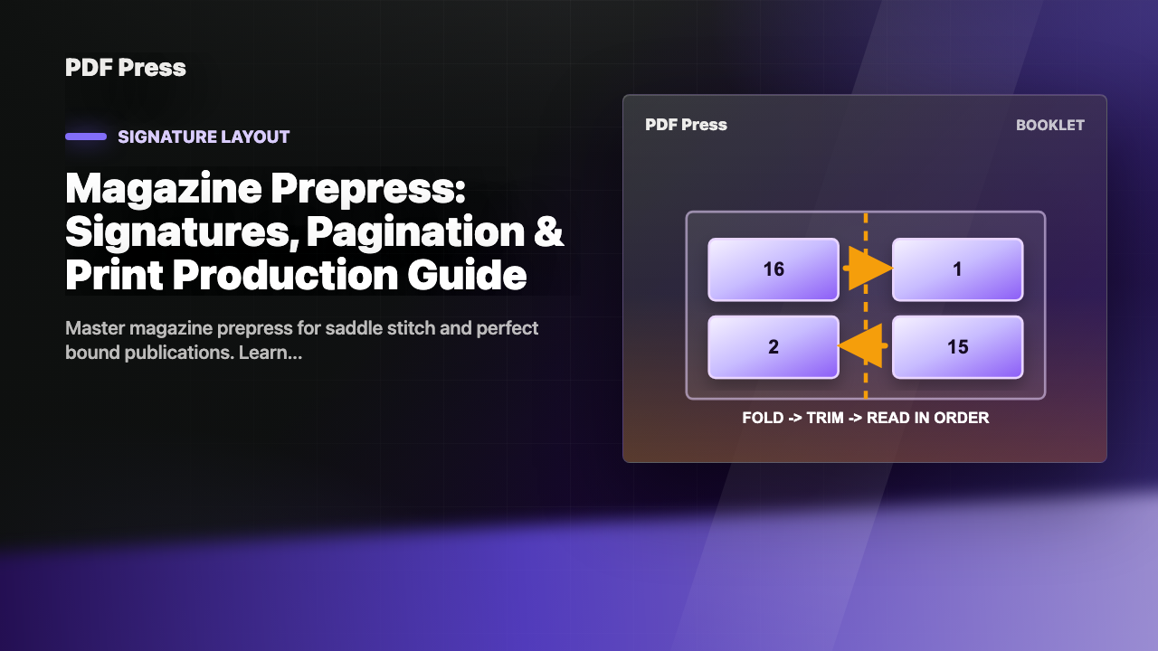 Magazine Prepress: Signatures, Pagination & Print Production Guide cover illustration