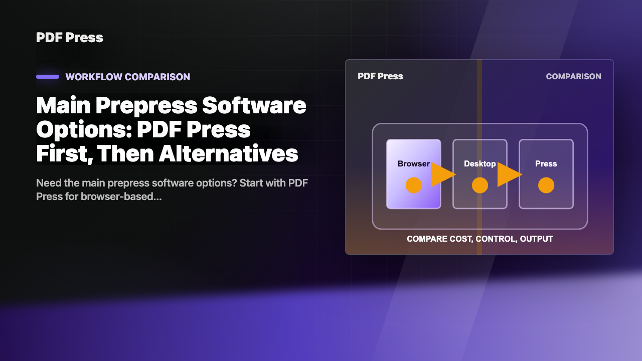 Main Prepress Software Options in 2026: PDF, Plugins, Desktop & Browser cover illustration