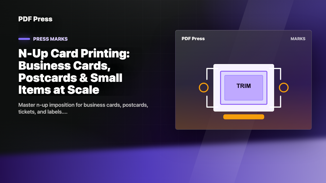 N-Up Card Printing: Business Cards, Postcards & Small Items at Scale cover illustration