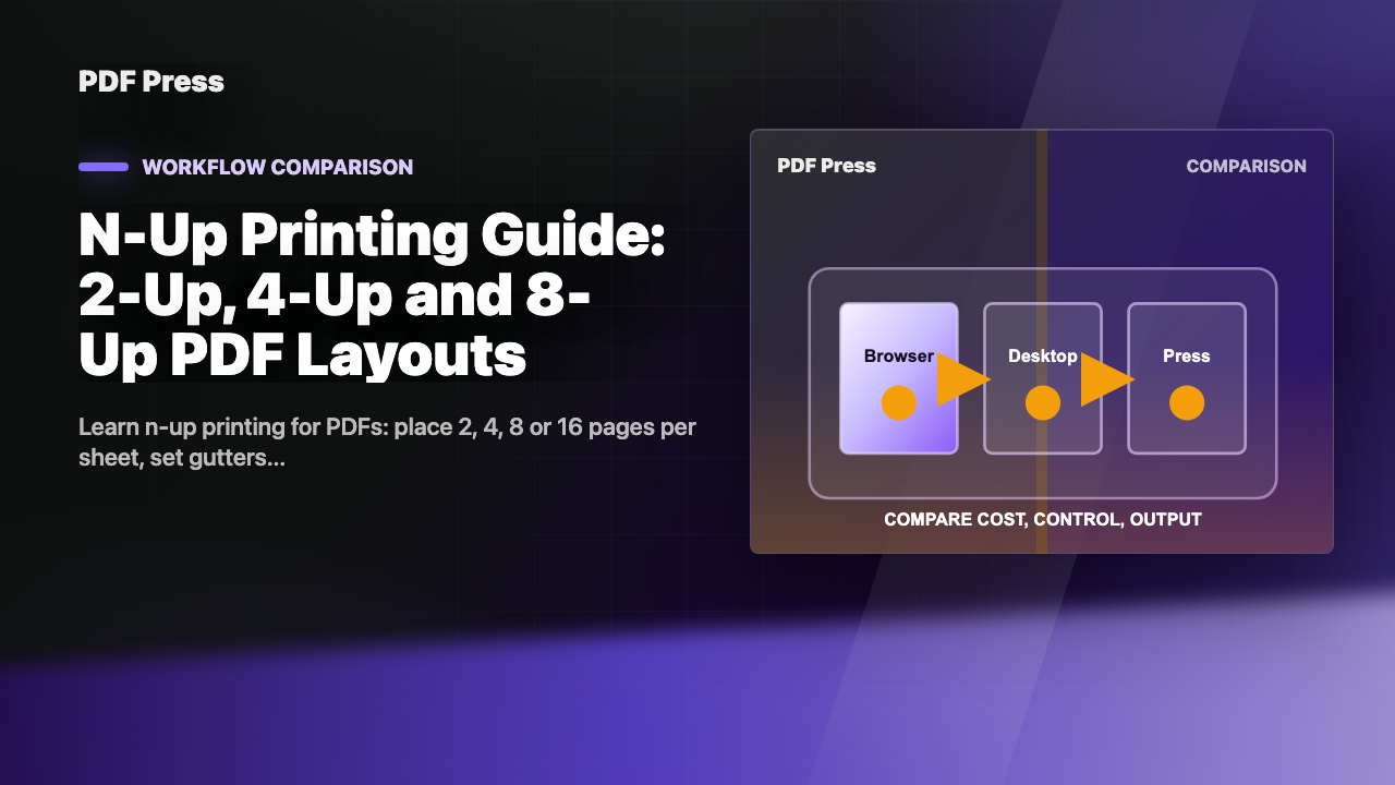 N-Up Printing Guide: 2-Up, 4-Up and 8-Up PDF Layouts cover illustration
