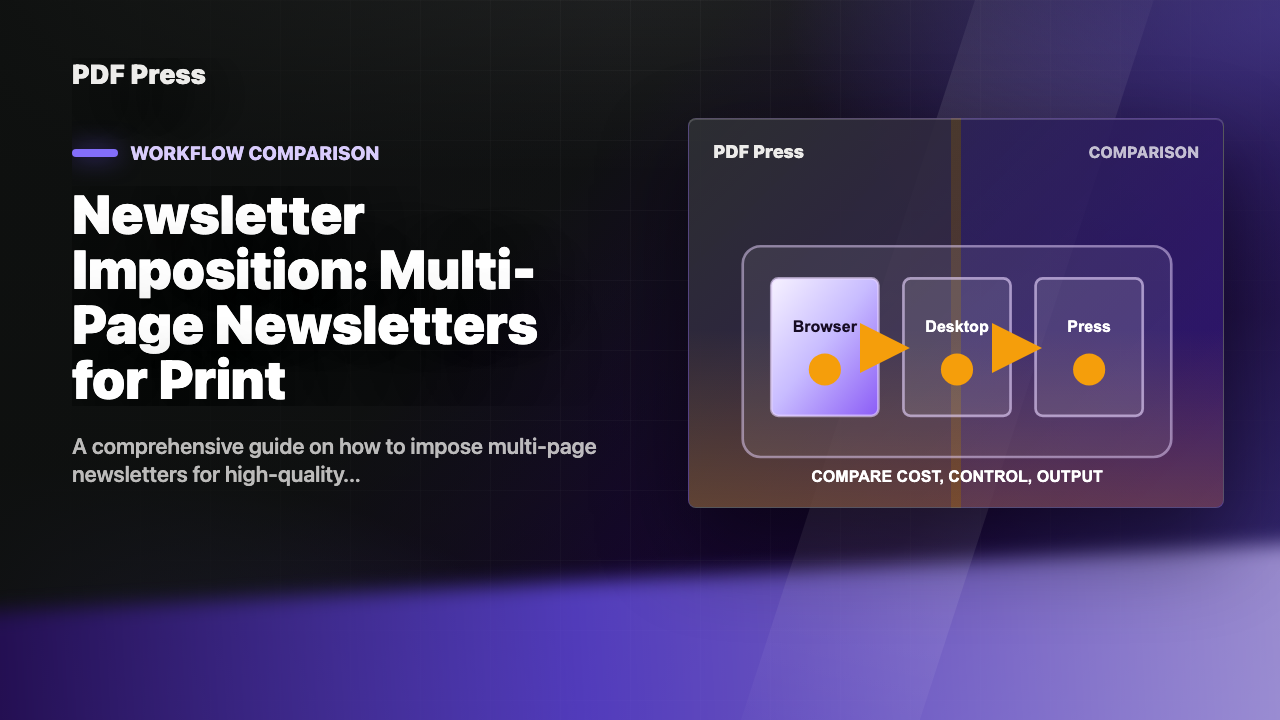 Newsletter Imposition: Multi-Page Newsletters for Print cover illustration