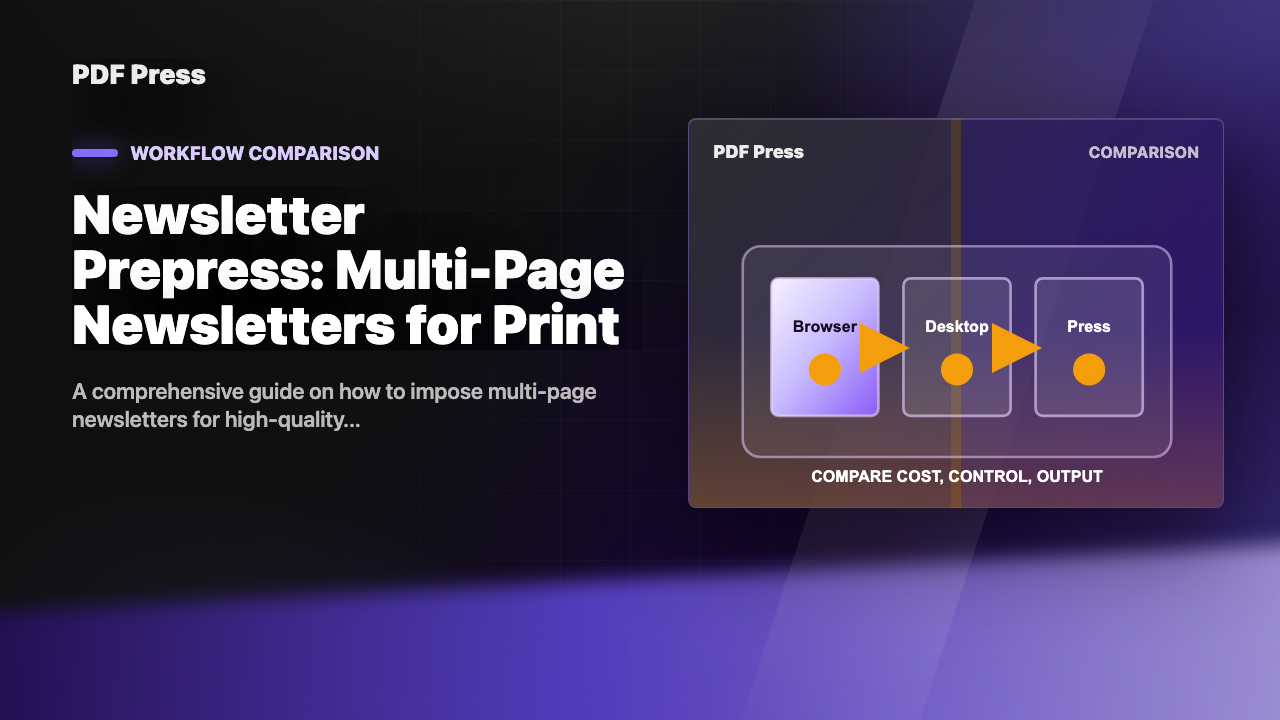 Newsletter Prepress: Multi-Page Newsletters for Print cover illustration