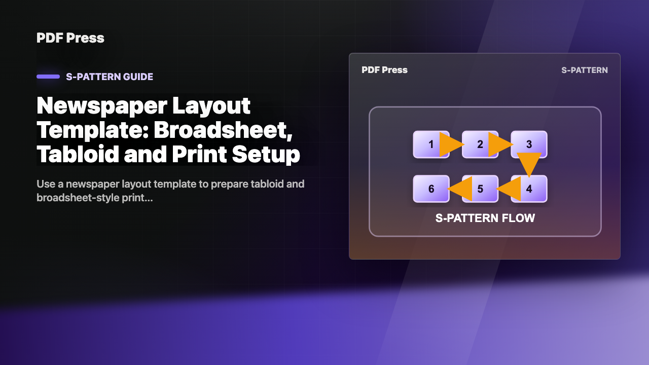 Newspaper Layout Template: Broadsheet, Tabloid and Print Setup cover illustration