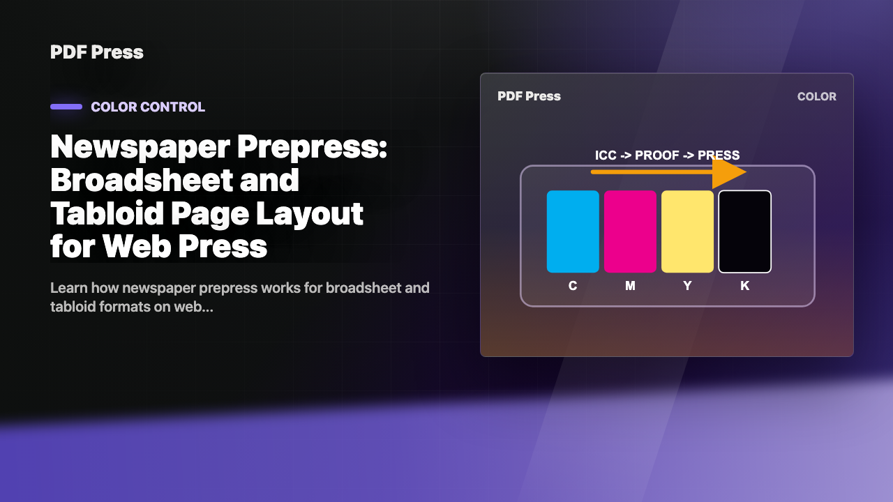 Newspaper Prepress: Broadsheet and Tabloid Page Layout for Web Press cover illustration