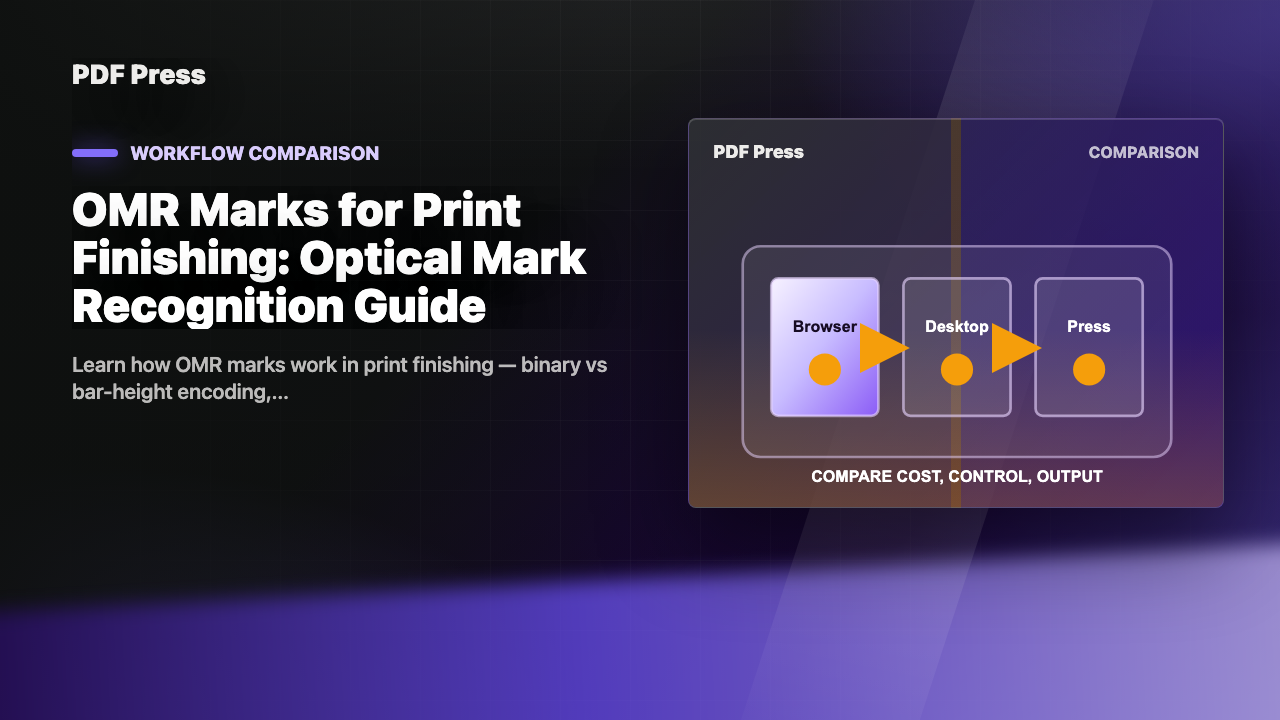 OMR Marks for Print Finishing: Optical Mark Recognition Guide cover illustration