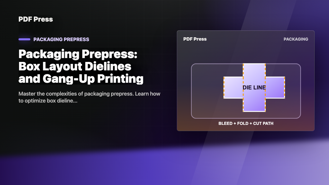 Packaging Prepress: Box Layout Dielines and Gang-Up Printing cover illustration