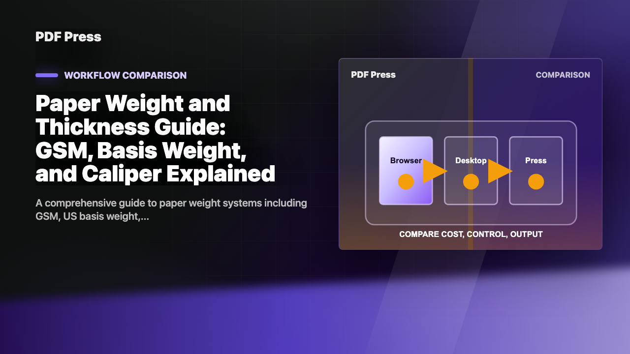 Paper Weight and Thickness Guide: GSM, Basis Weight, and Caliper Explained cover illustration