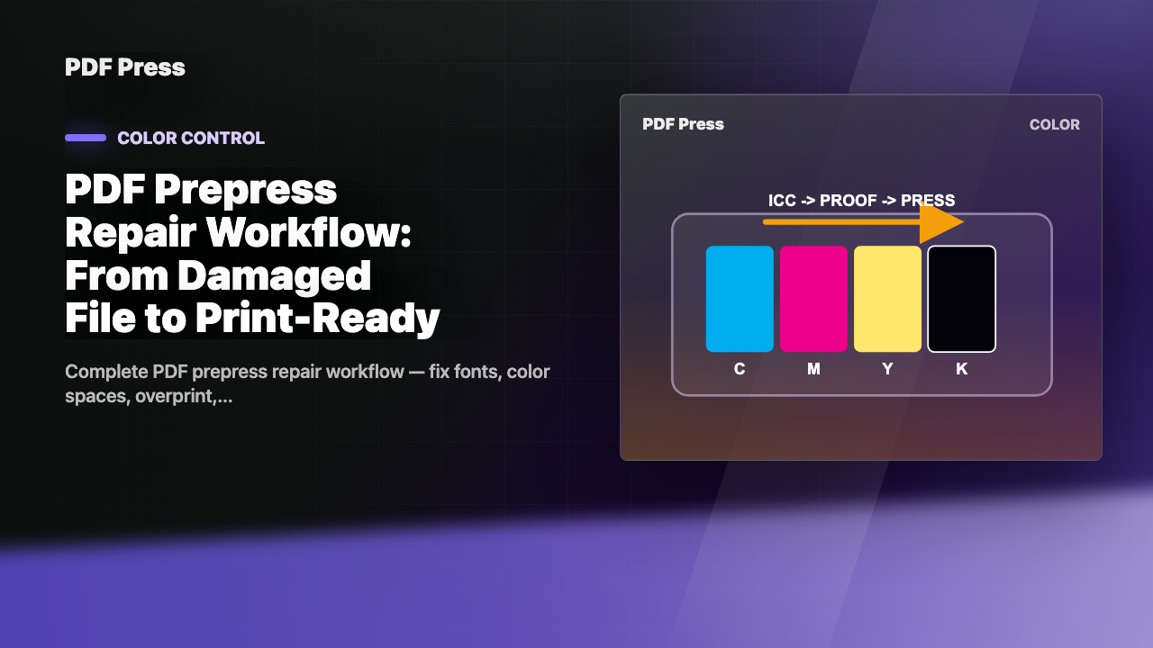 PDF Prepress Repair Workflow: From Damaged File to Print-Ready cover illustration