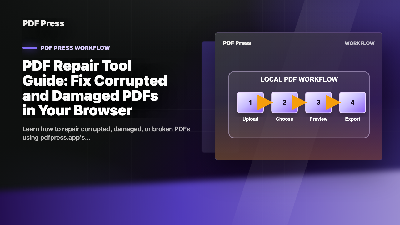 PDF Repair Tool Guide: Fix Corrupted and Damaged PDFs in Your Browser cover illustration