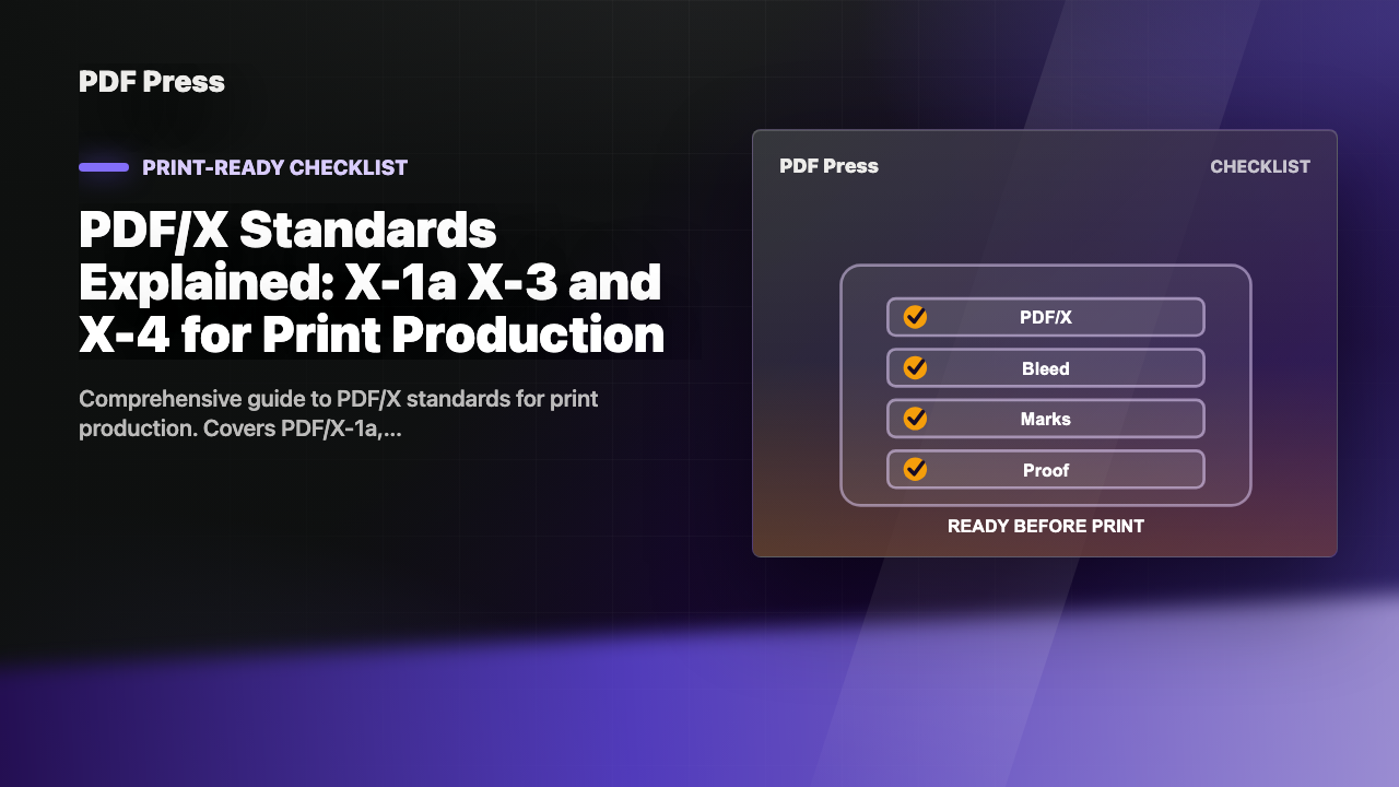 PDF/X Standards Explained: X-1a X-3 and X-4 for Print Production cover illustration