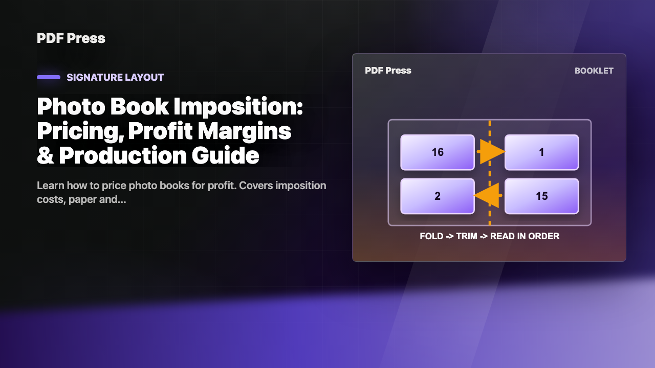 Photo Book Imposition: Pricing, Profit Margins & Production Guide cover illustration
