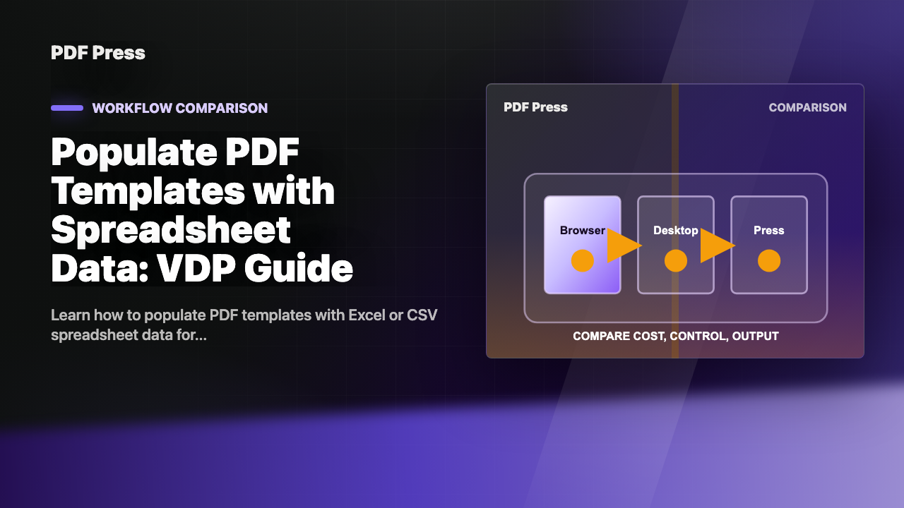 Populate PDF Templates with Spreadsheet Data: VDP Guide cover illustration