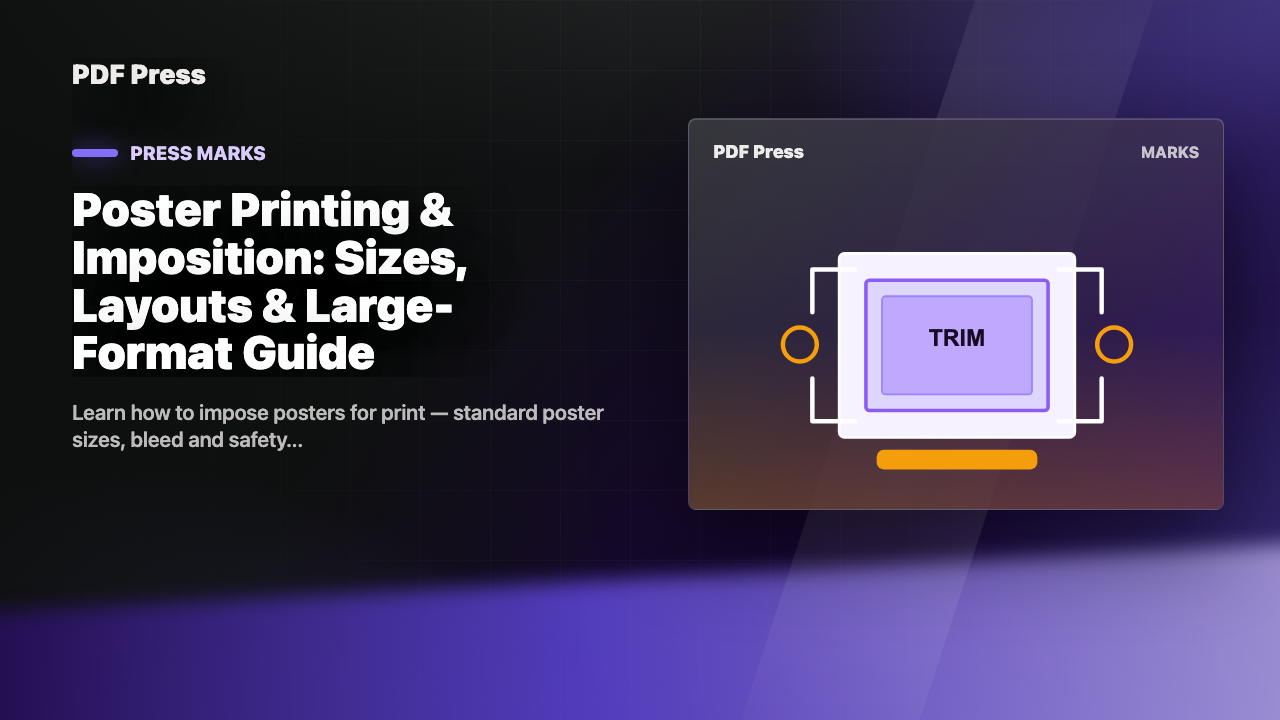 Poster Printing & Imposition: Sizes, Layouts & Large-Format Guide cover illustration