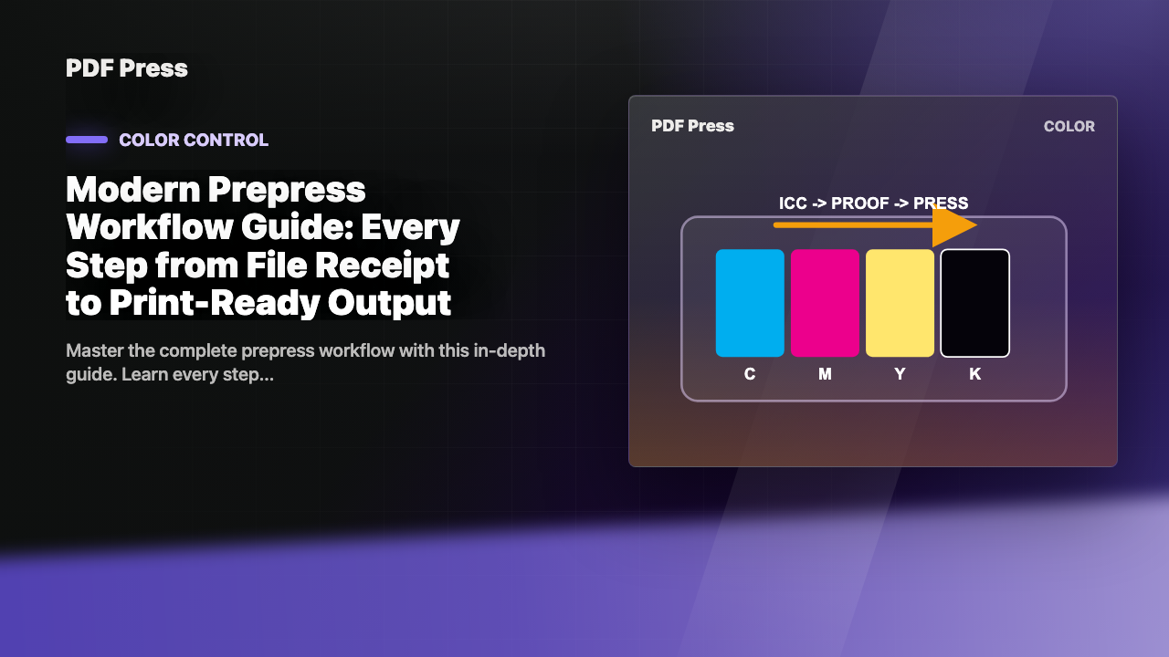 Modern Prepress Workflow Guide: Every Step from File Receipt to Print-Ready Output cover illustration