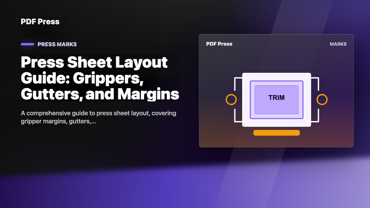 Press Sheet Layout Guide: Grippers, Gutters, and Margins cover illustration
