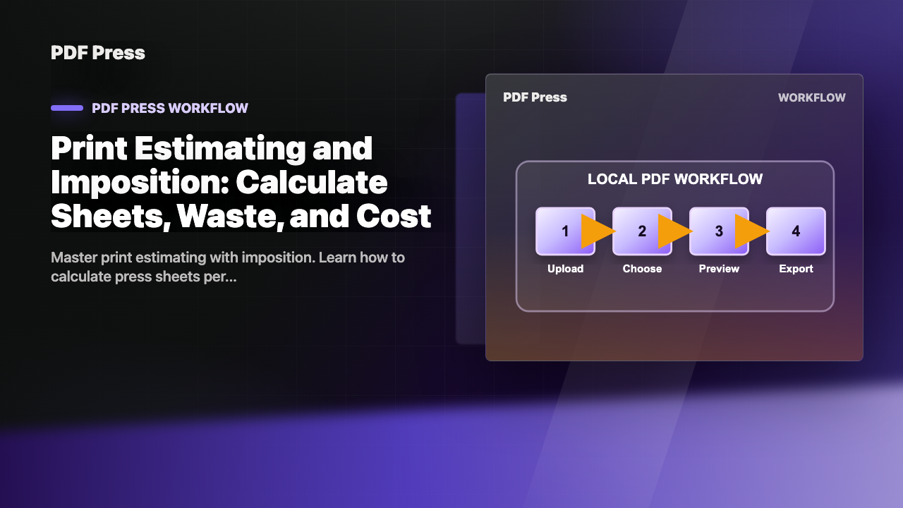 Print Estimating and Imposition: Calculate Sheets, Waste, and Cost cover illustration