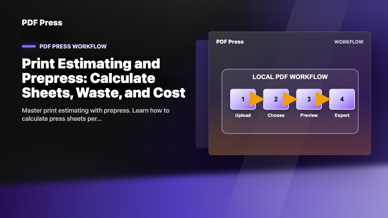 Print Estimating and Prepress: Calculate Sheets, Waste, and Cost cover illustration