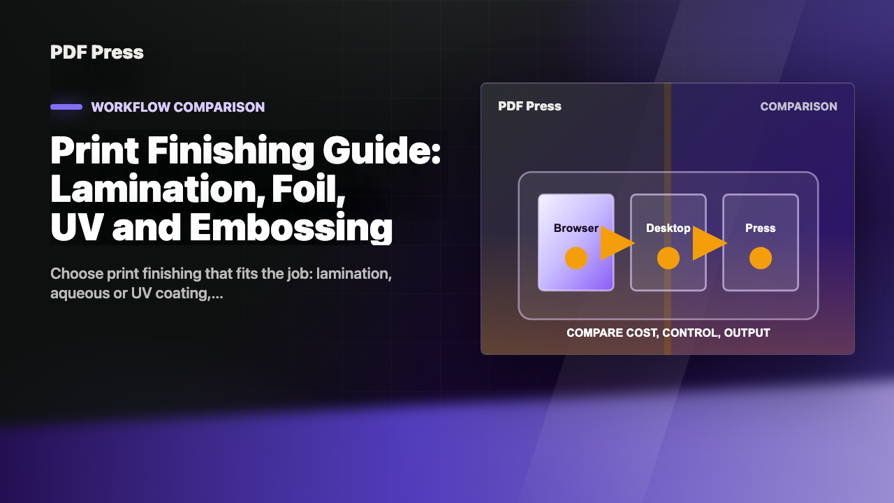 Print Finishing Guide: Lamination, Foil, UV and Embossing cover illustration