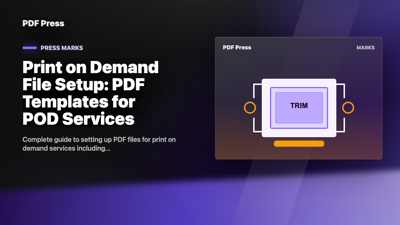 Print on Demand File Setup: PDF Templates for POD Services cover illustration