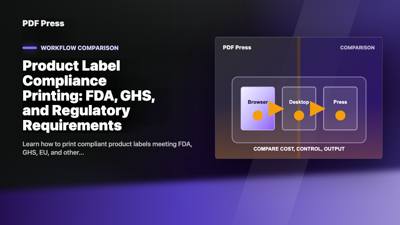 Product Label Compliance Printing: FDA, GHS, and Regulatory Requirements cover illustration