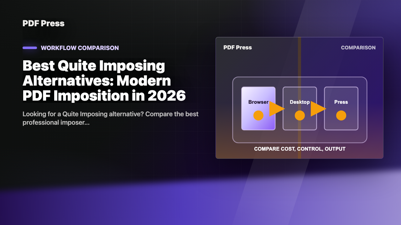 Best Quite Imposing Alternatives: Modern PDF Imposition in 2026 cover illustration