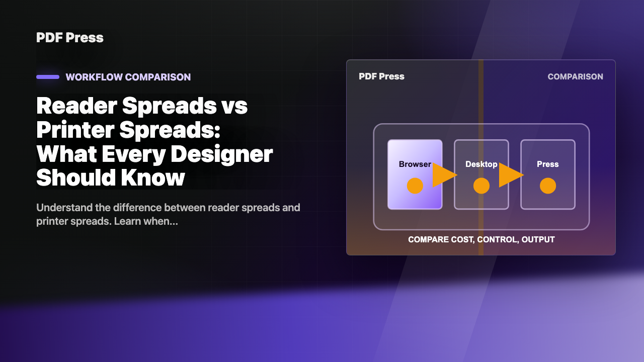 Reader Spreads vs Printer Spreads: What Every Designer Should Know cover illustration