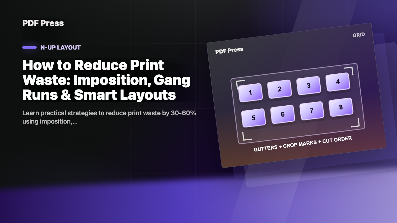 How to Reduce Print Waste: Imposition, Gang Runs & Smart Layouts cover illustration