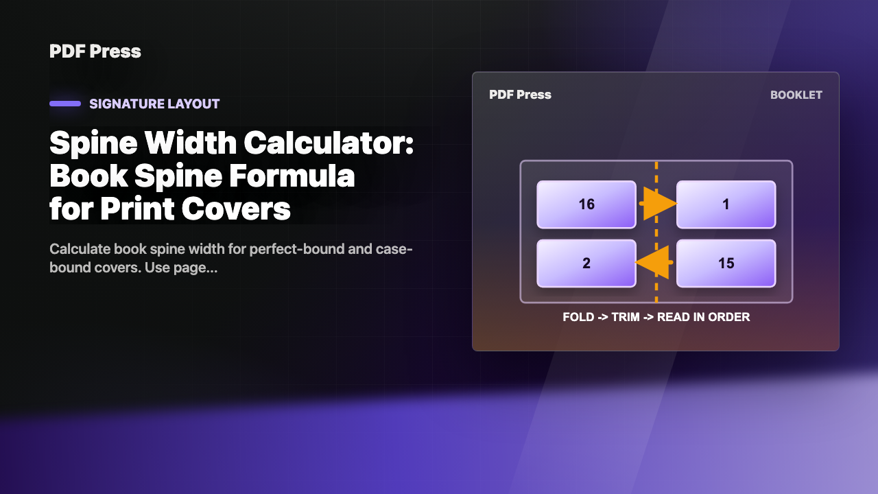 Spine Width Calculator: Book Spine Formula for Print Covers cover illustration
