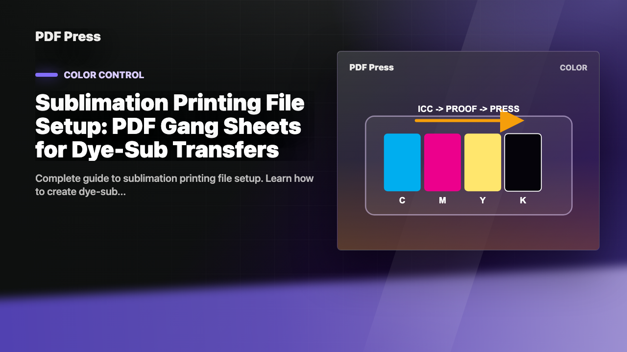 Sublimation Printing File Setup: PDF Gang Sheets for Dye-Sub Transfers cover illustration