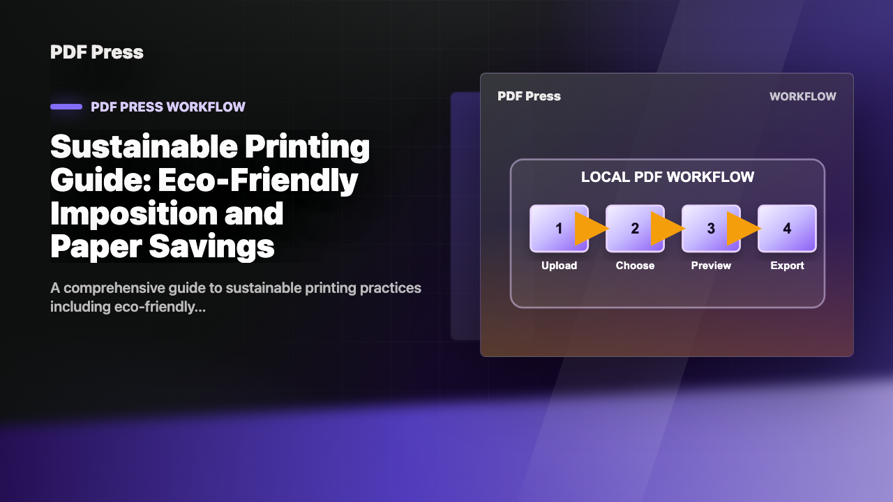 Sustainable Printing Guide: Eco-Friendly Imposition and Paper Savings cover illustration