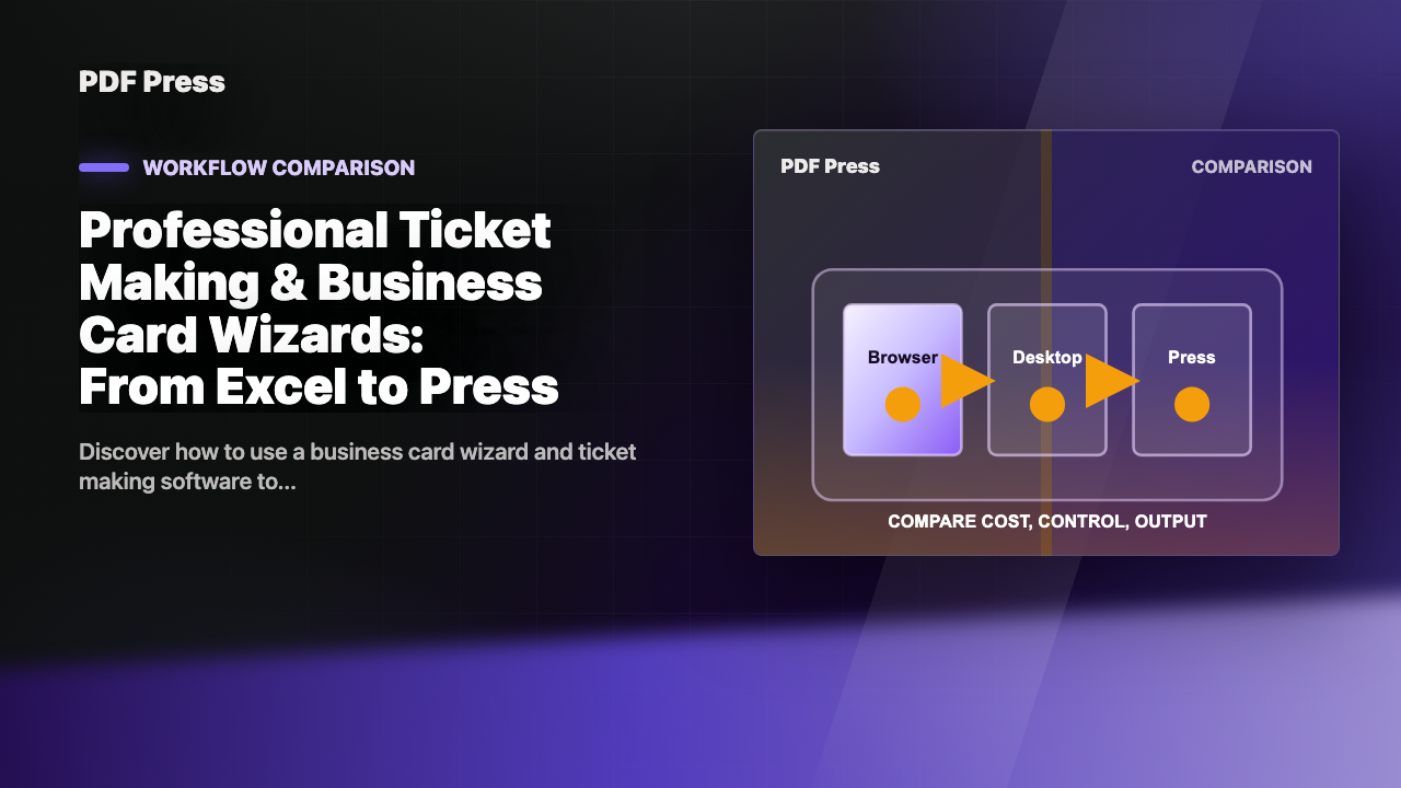Professional Ticket Making & Business Card Wizards: From Excel to Press cover illustration