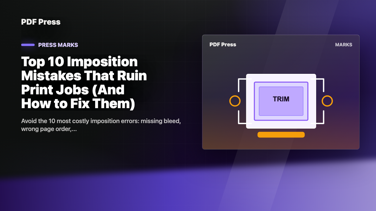 Top 10 Imposition Mistakes That Ruin Print Jobs (And How to Fix Them) cover illustration