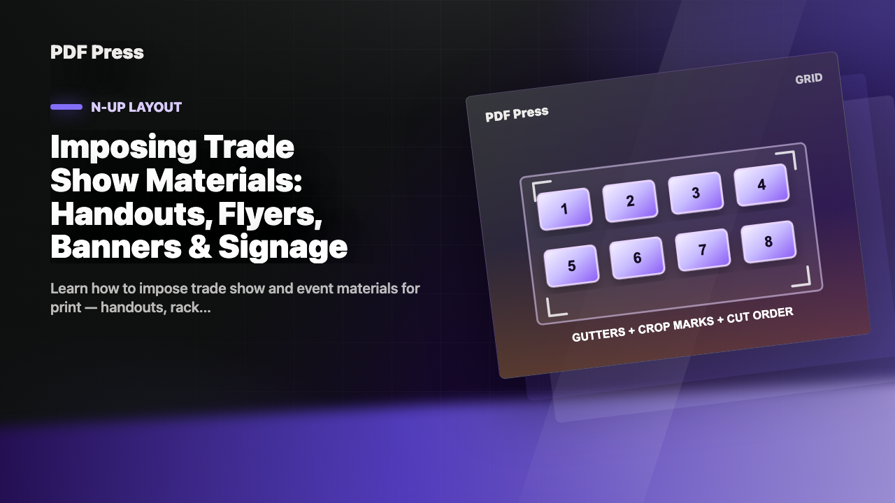 Imposing Trade Show Materials: Handouts, Flyers, Banners & Signage cover illustration