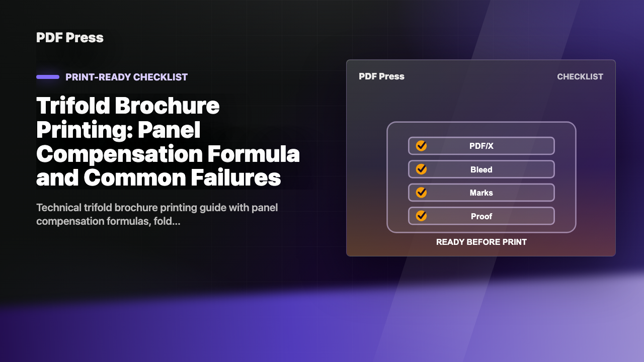 Trifold Brochure Printing: Panel Compensation Formula and Common Failures cover illustration